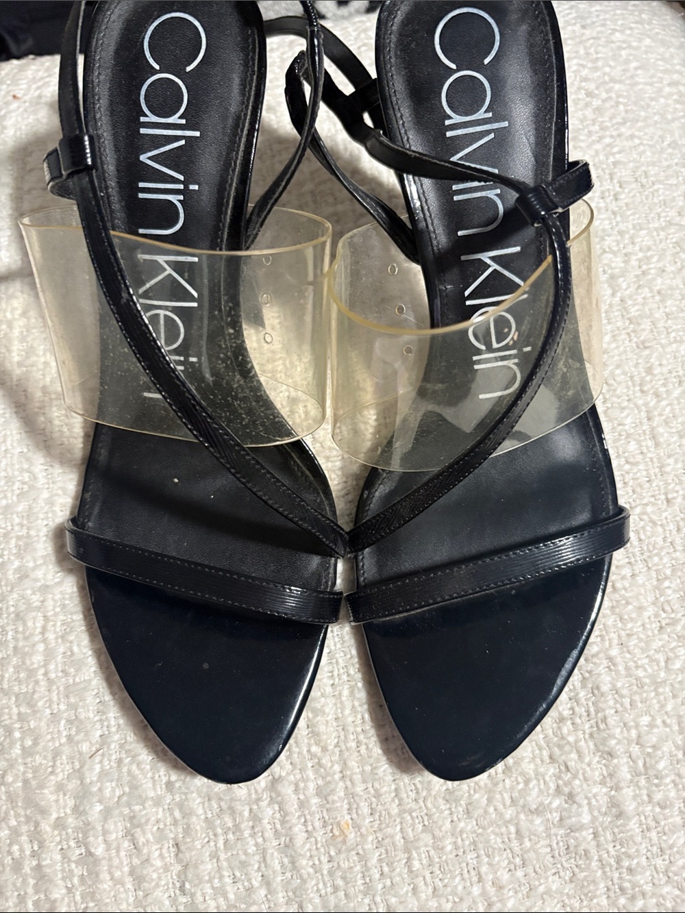 Calvin Klein Black Sandal with Clear Panel